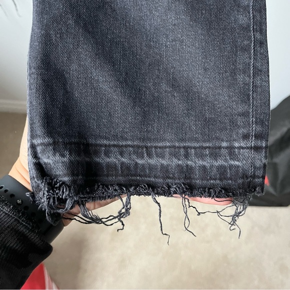 Denim Forum Arlo High Rise Straight Faded Black Denim Size 29 - Picture 5 of 12